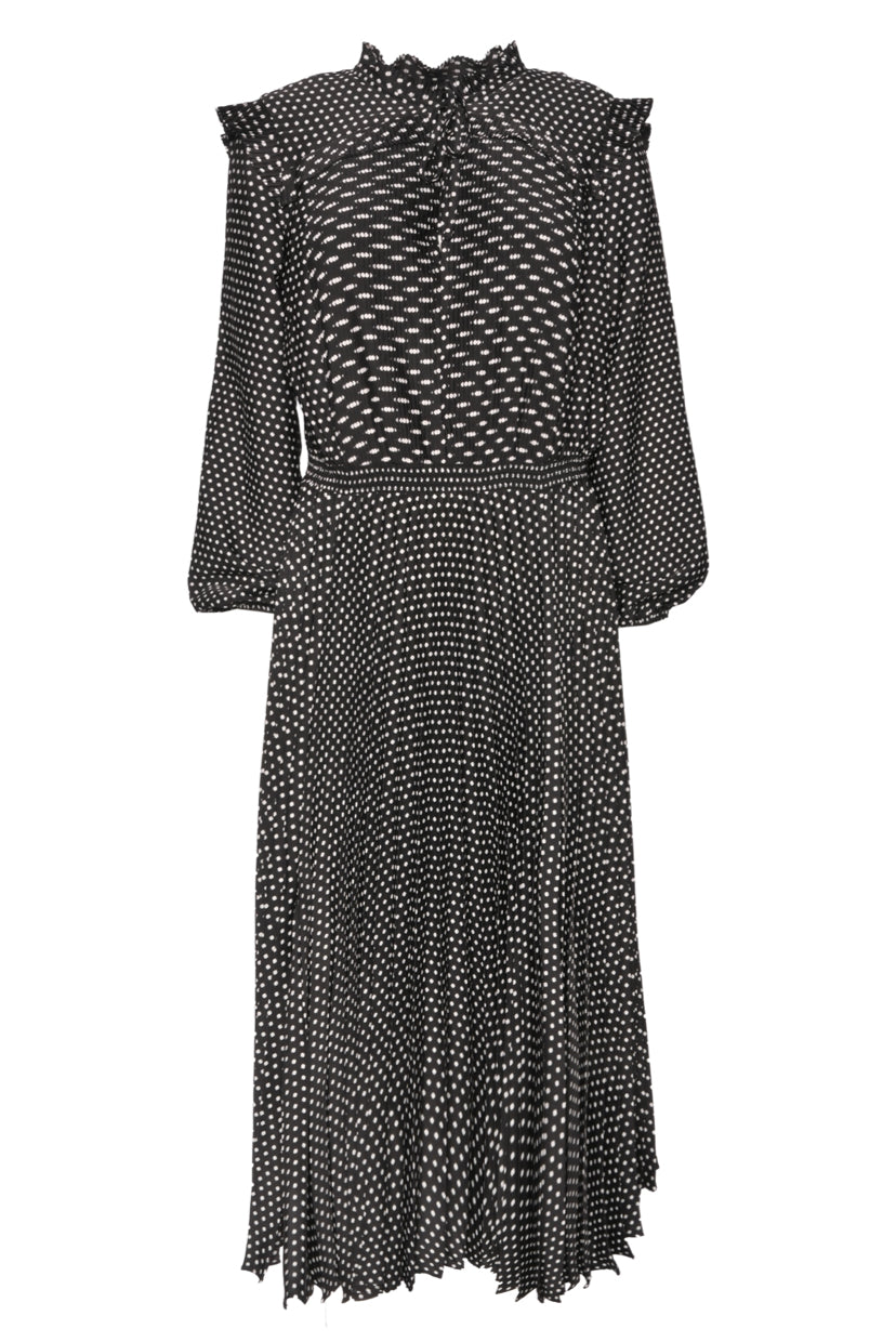 maje Size 42 Pleated Maxi Dress