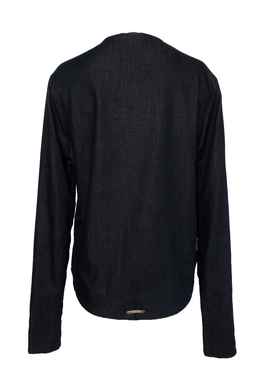 Chrome Hearts Size M Cashmere-Lined Zip Front Denim Jacket