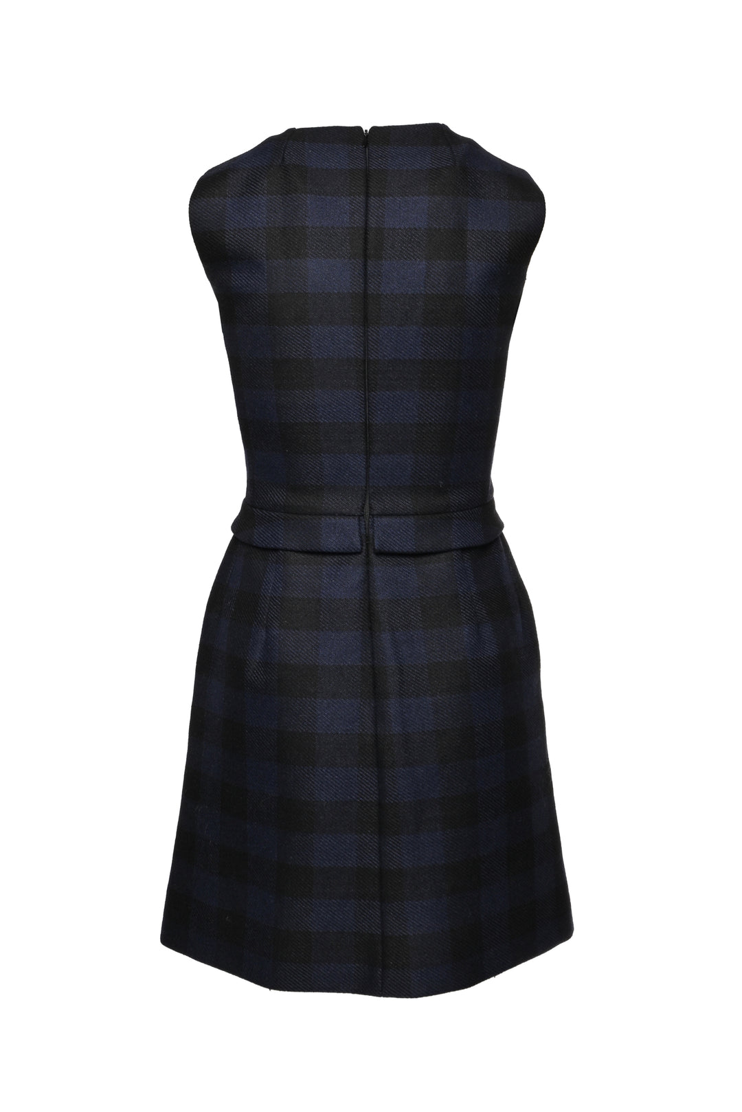 Christian Dior Size 6 Plaid Wool Blend Sleeveless Dress