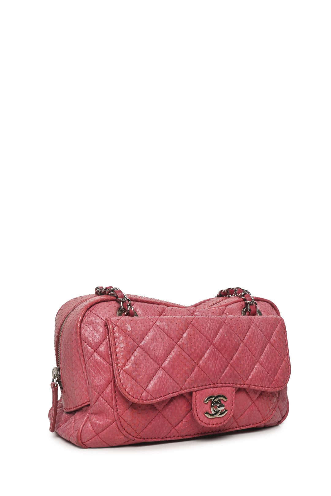 Chanel 2012-2013 Quilted Python Camera Case Shoulder Bag