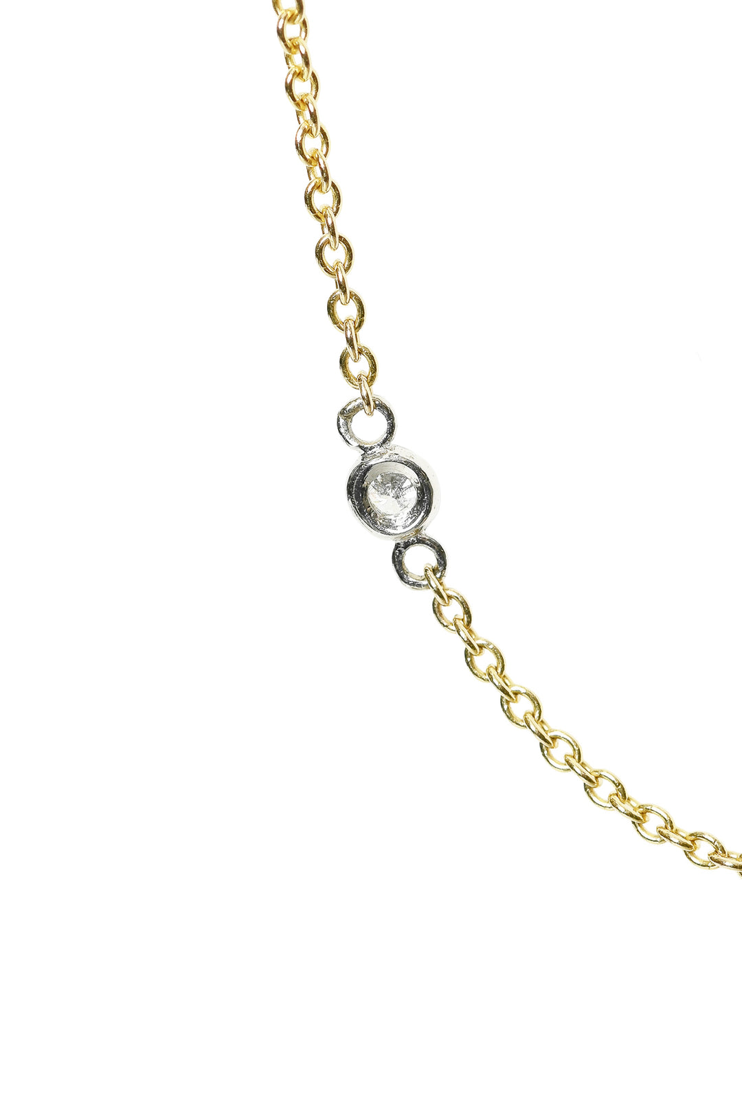 14k Diamond Yellow Gold Chain Necklace