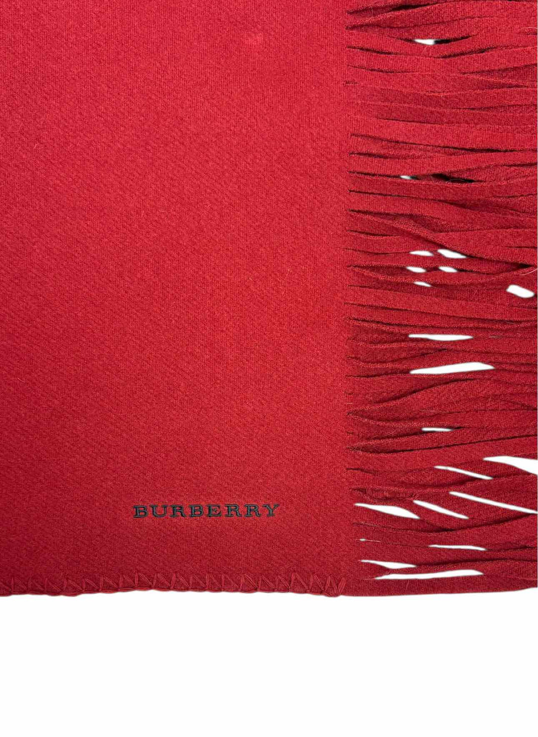 Burberry Fringe Wool-Blend Scarf