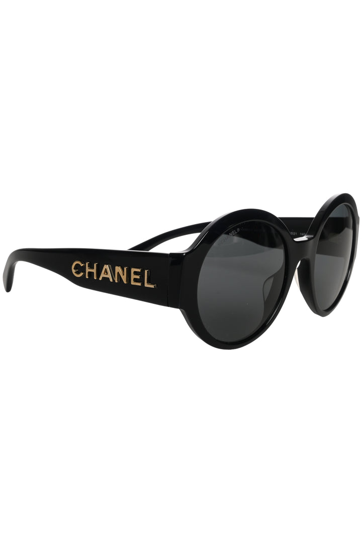 Chanel Logo Round Sunglasses