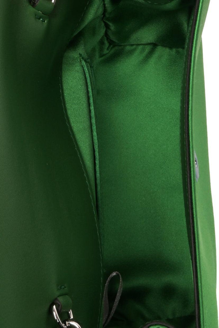 Jimmy Choo Crystal Buckle Soft Madeline Satin Mini Crossbody Bag