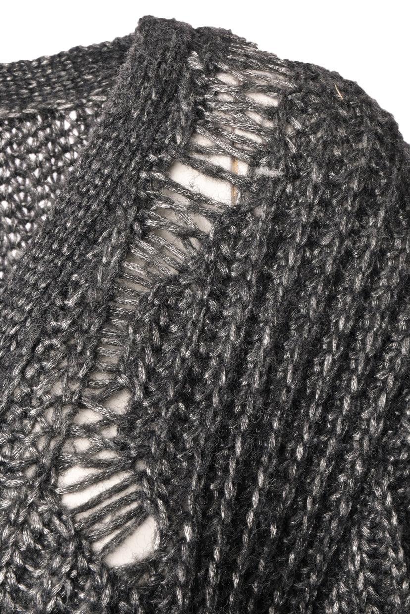 Saint Laurent Size XS 2015 Distressed Knit Cardigan