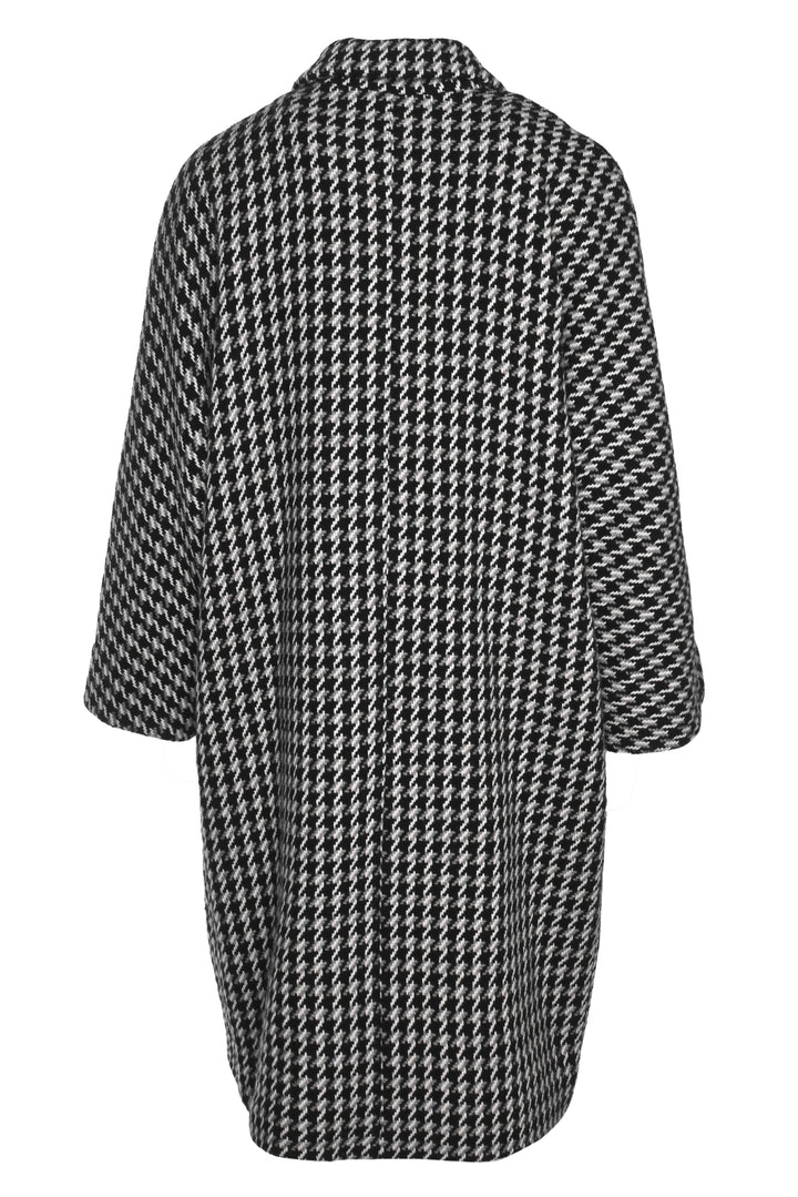 maje Size 0 Houndstooth Wool Blend Coat