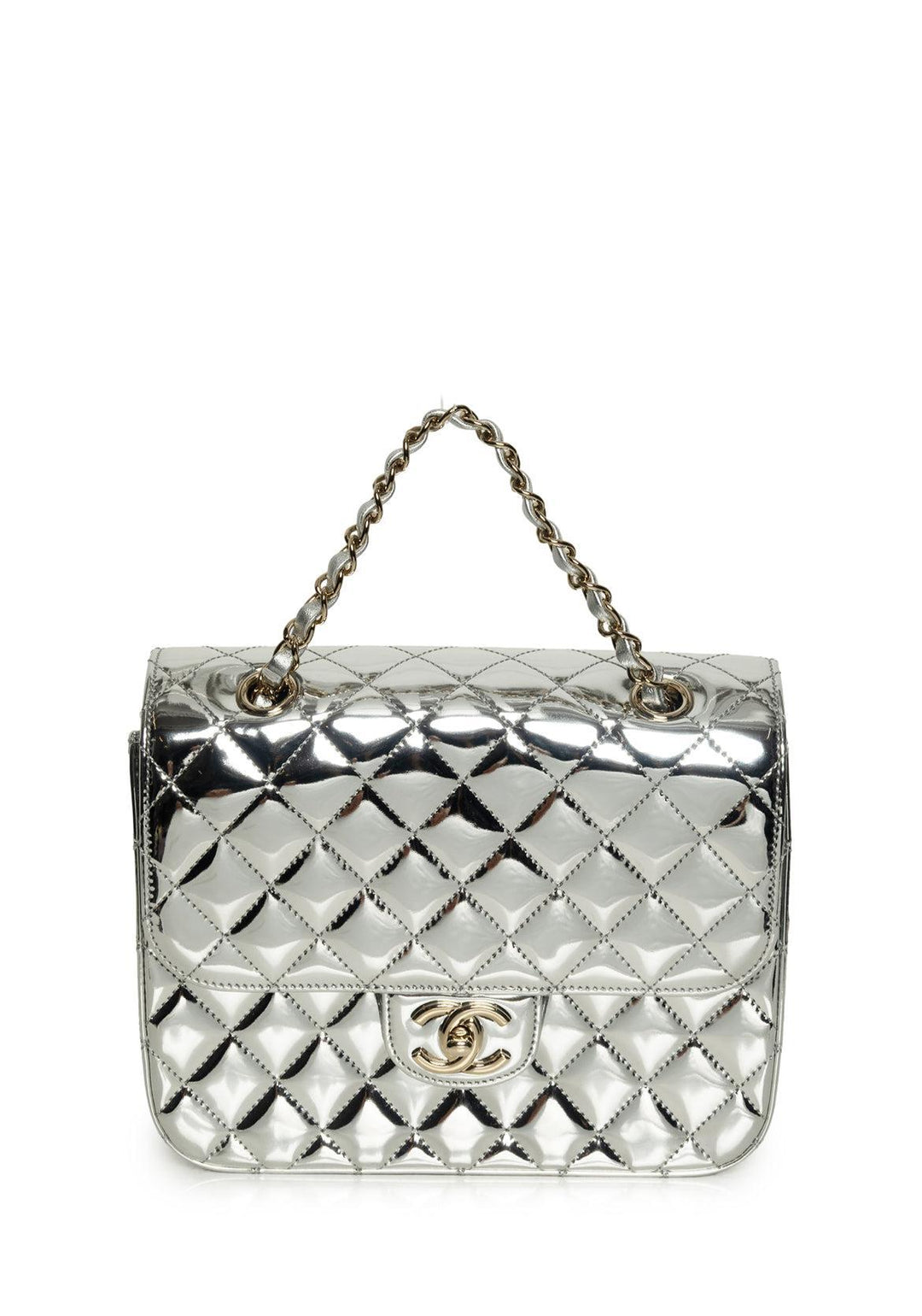 Chanel Mirror Calfskin Metallic Quilted Hollywood Boulevard BackPack