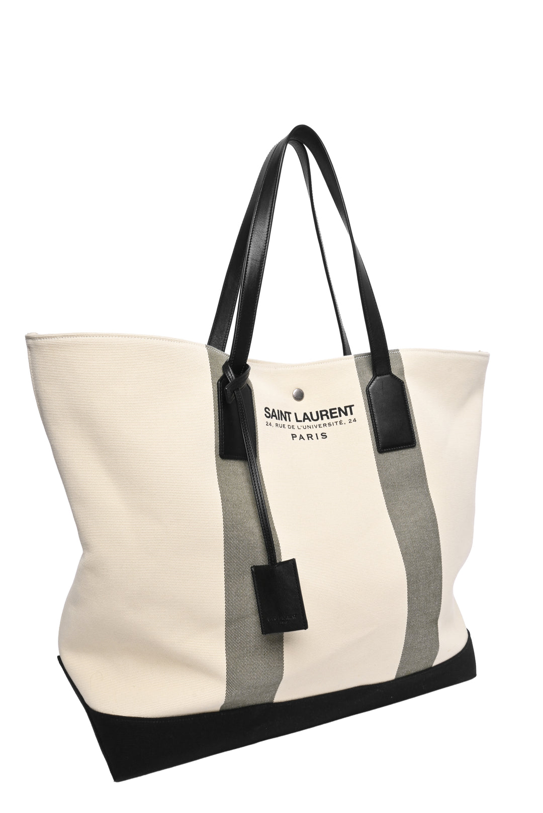 Saint Laurent Canvas Beach Shopping East West Tote