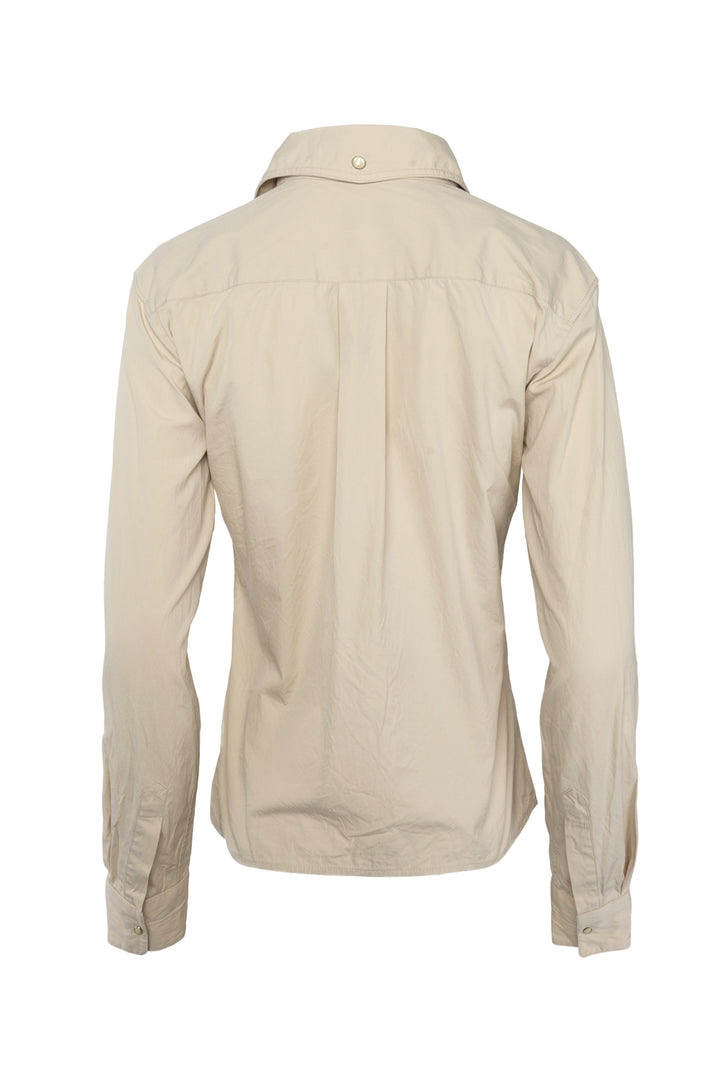 LEMAIRE Size 34 Snap Pointed Collar Blouse