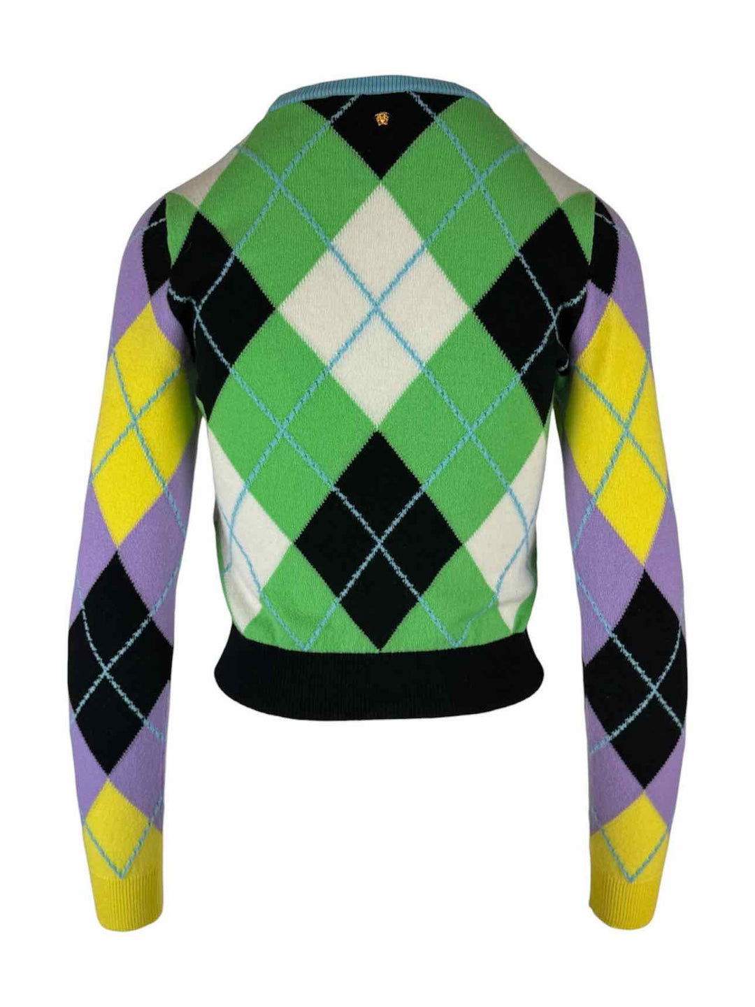 Versace Size 38 Argyle Cashmere Sweater