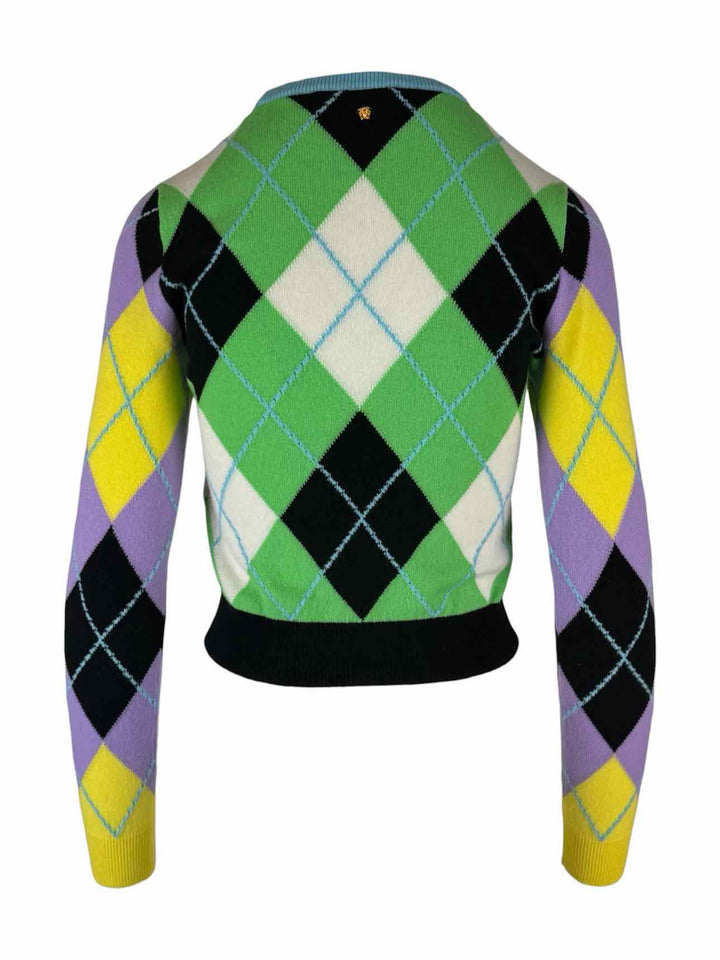 Versace Size 38 Argyle Cashmere Sweater