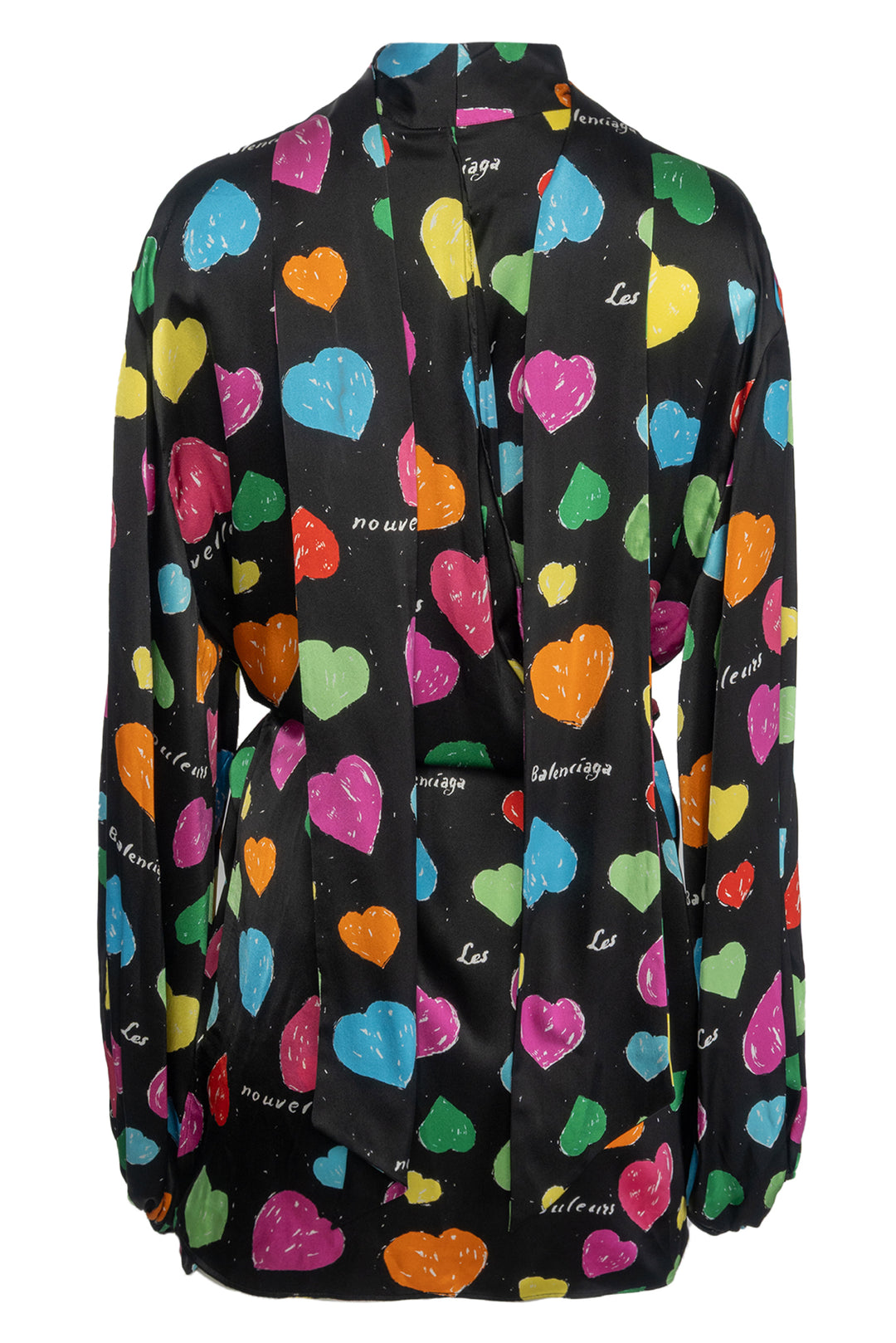 Balenciaga Size 40 2020 Multi-colour Heart Silk Tunic