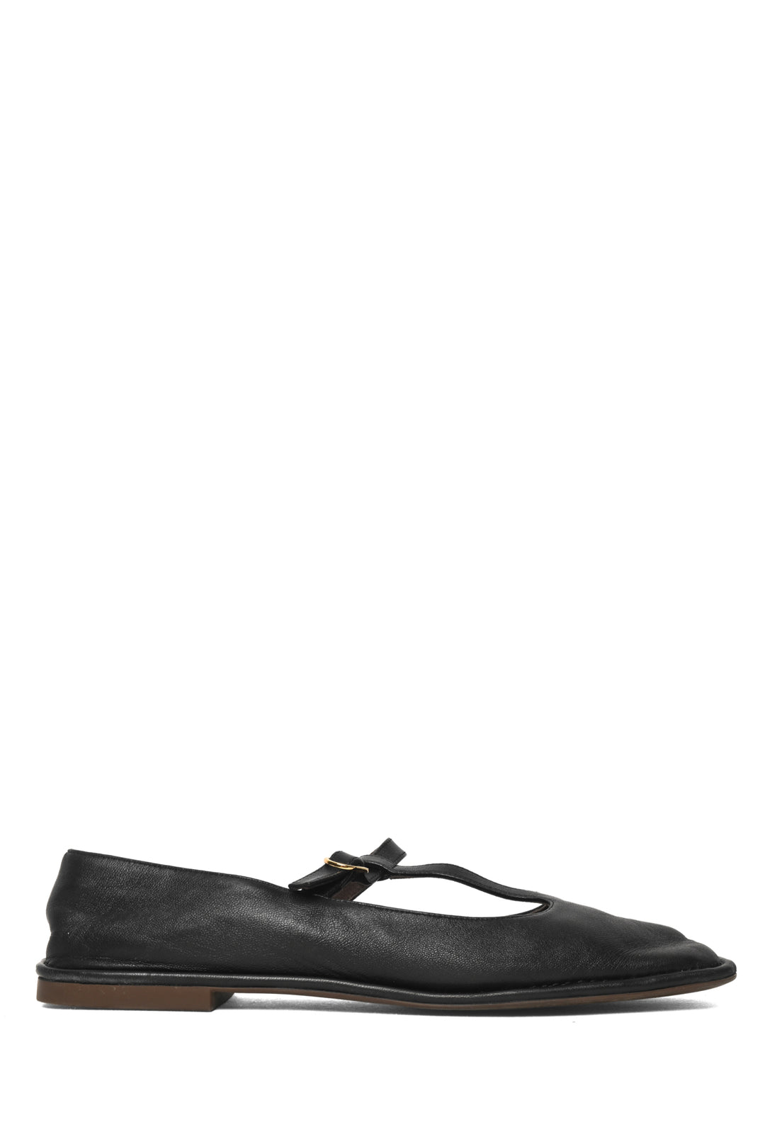 The Row Size 38 Square T-Strap Leather Flats