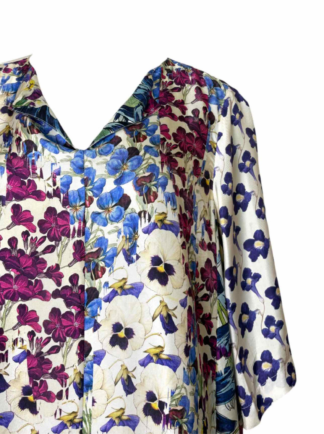 Biyan Size OS Floral Silk Oversized Dress