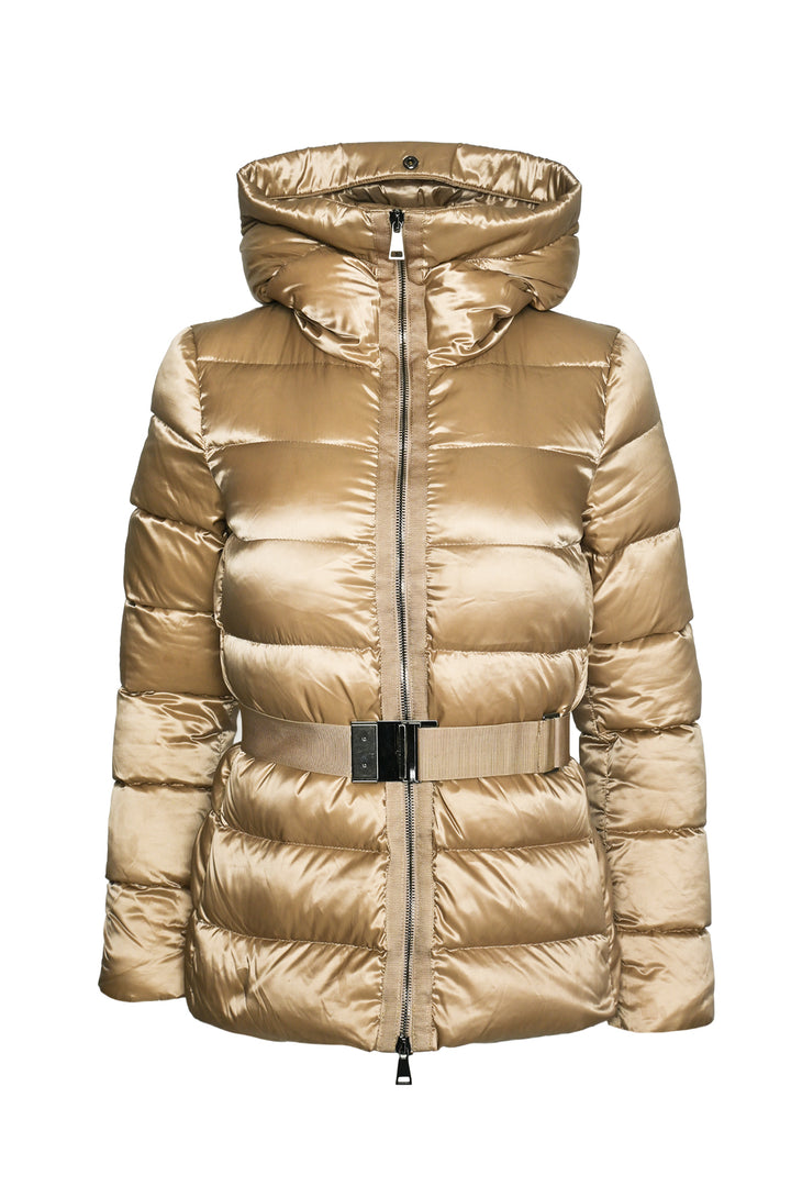 Moncler Size 0 Tatie Belted Quilted Jacket