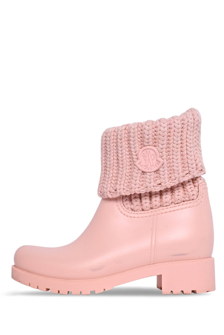 Moncler Size 35 Ginette Cuffed Rain Ankle Boots