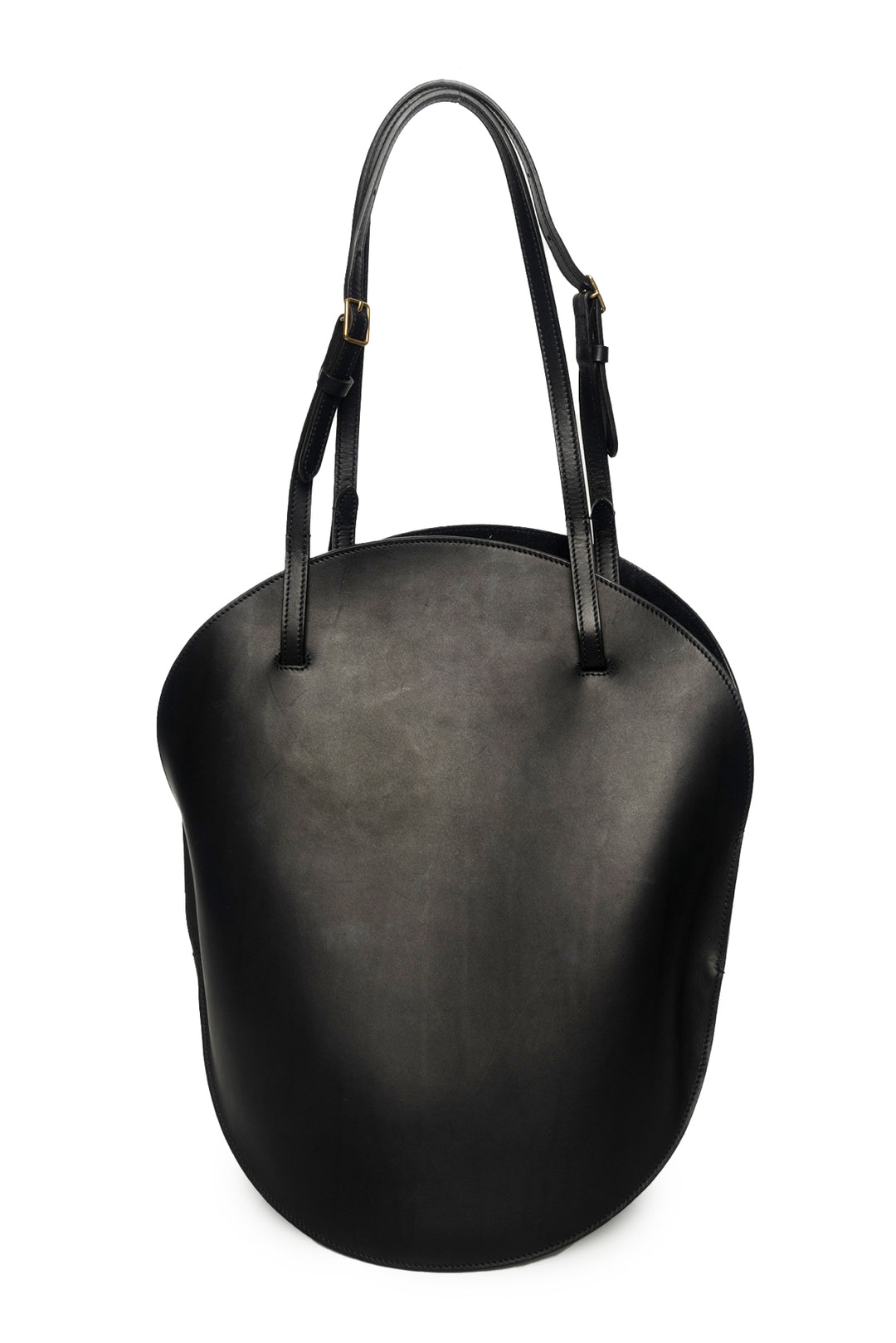 Celine 2015 Smooth Leather Curved Tote Bag