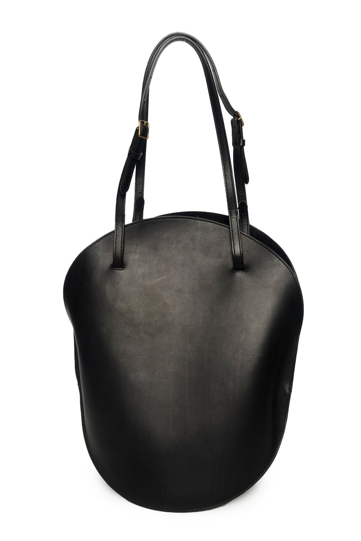 Celine 2015 Smooth Leather Curved Tote Bag