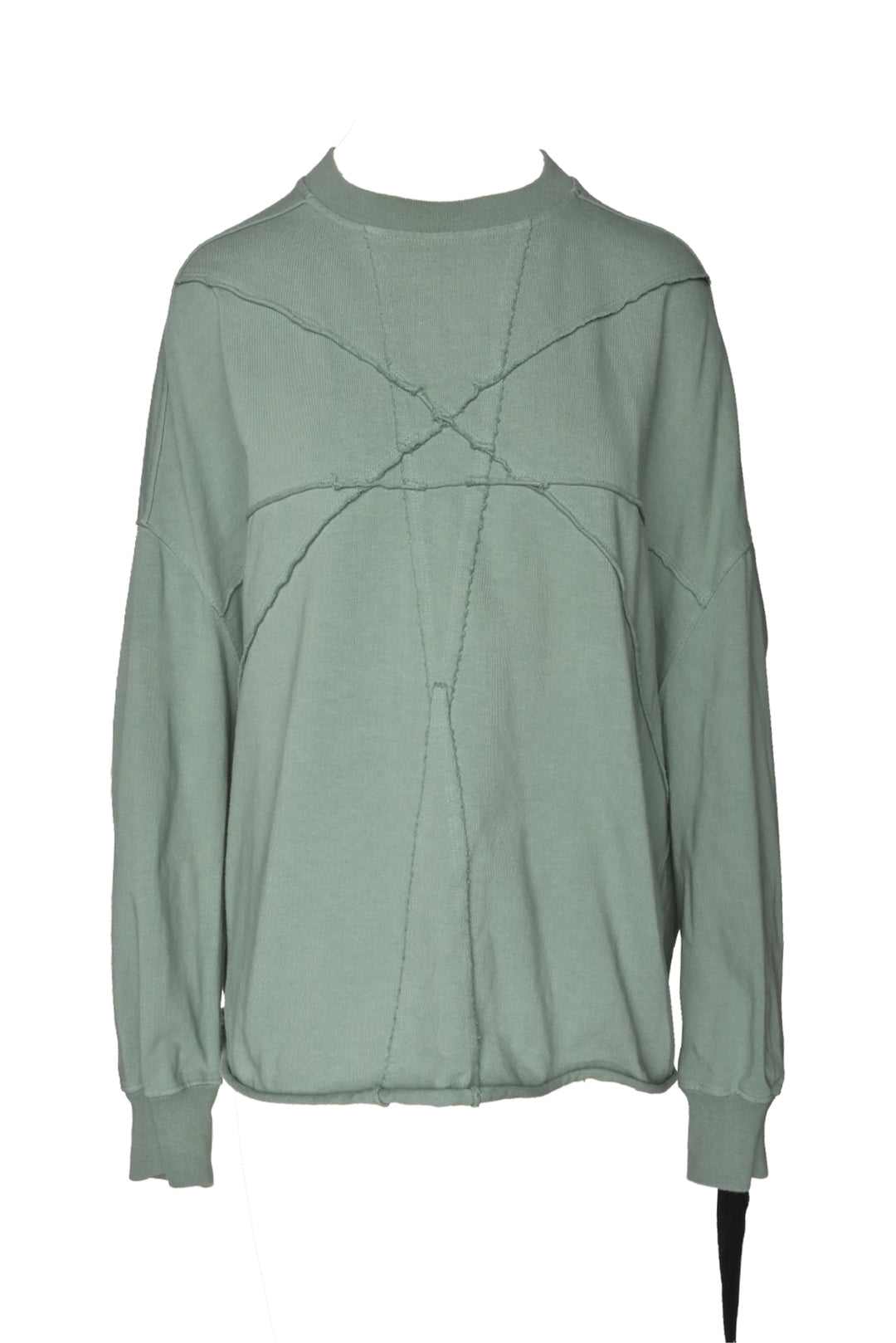Rick Owens DRKSHDW Size OS Men's Crater Seam Detail T Shirt Long Sleeve