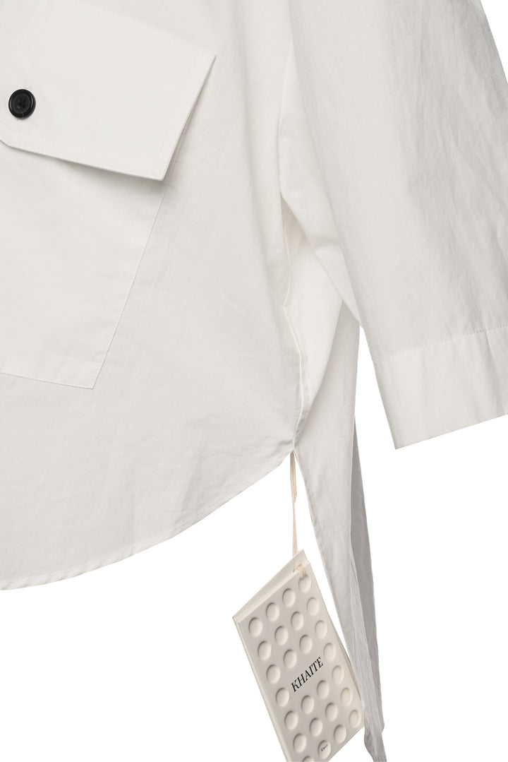 Khaite Size S Mahsha Cropped Cotton Shirt