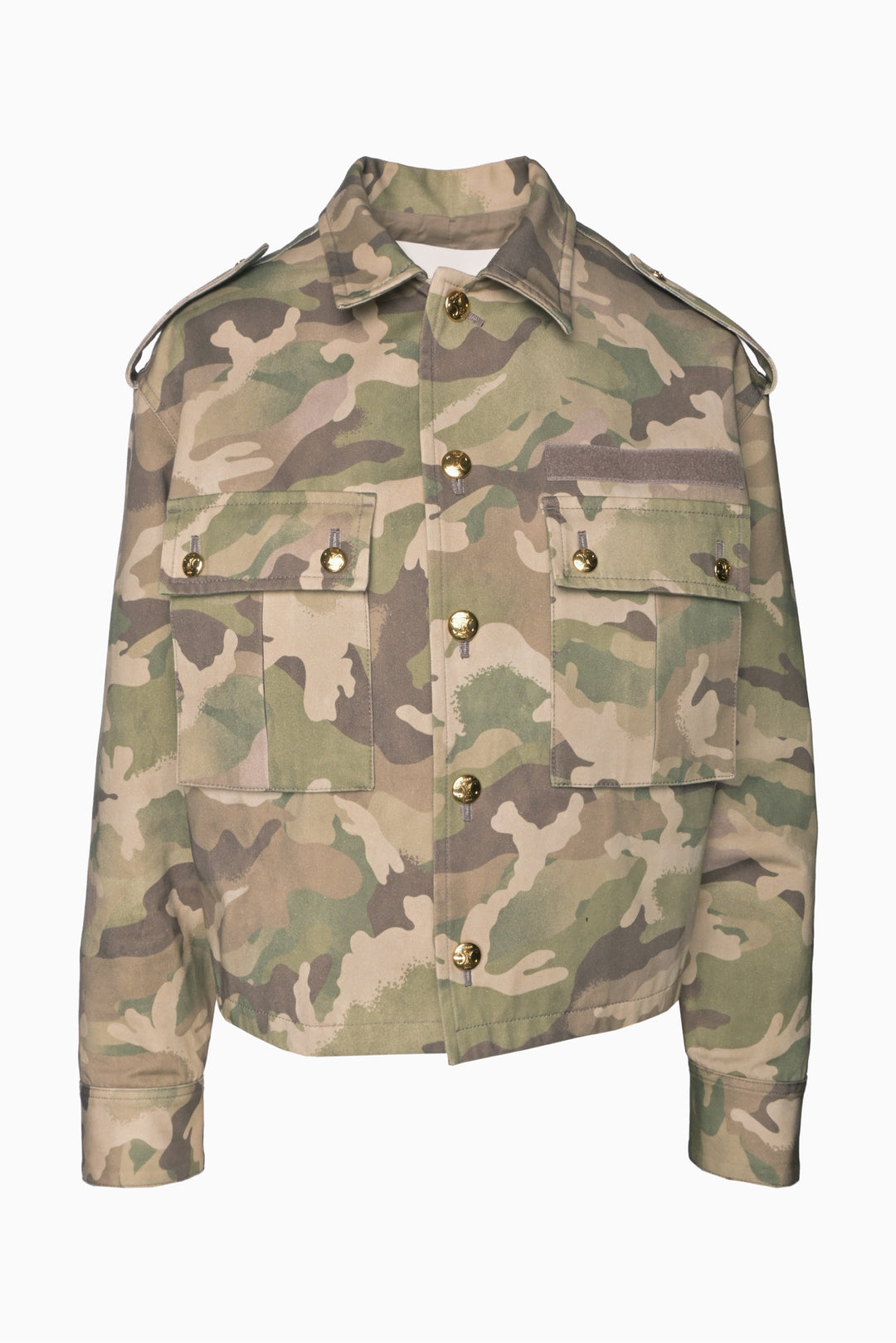 Celine Size 2 Camouflage Print Utility Jacket