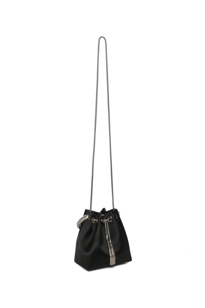 Jimmy Choo Bon Bon Satin Crystal Handle Bag