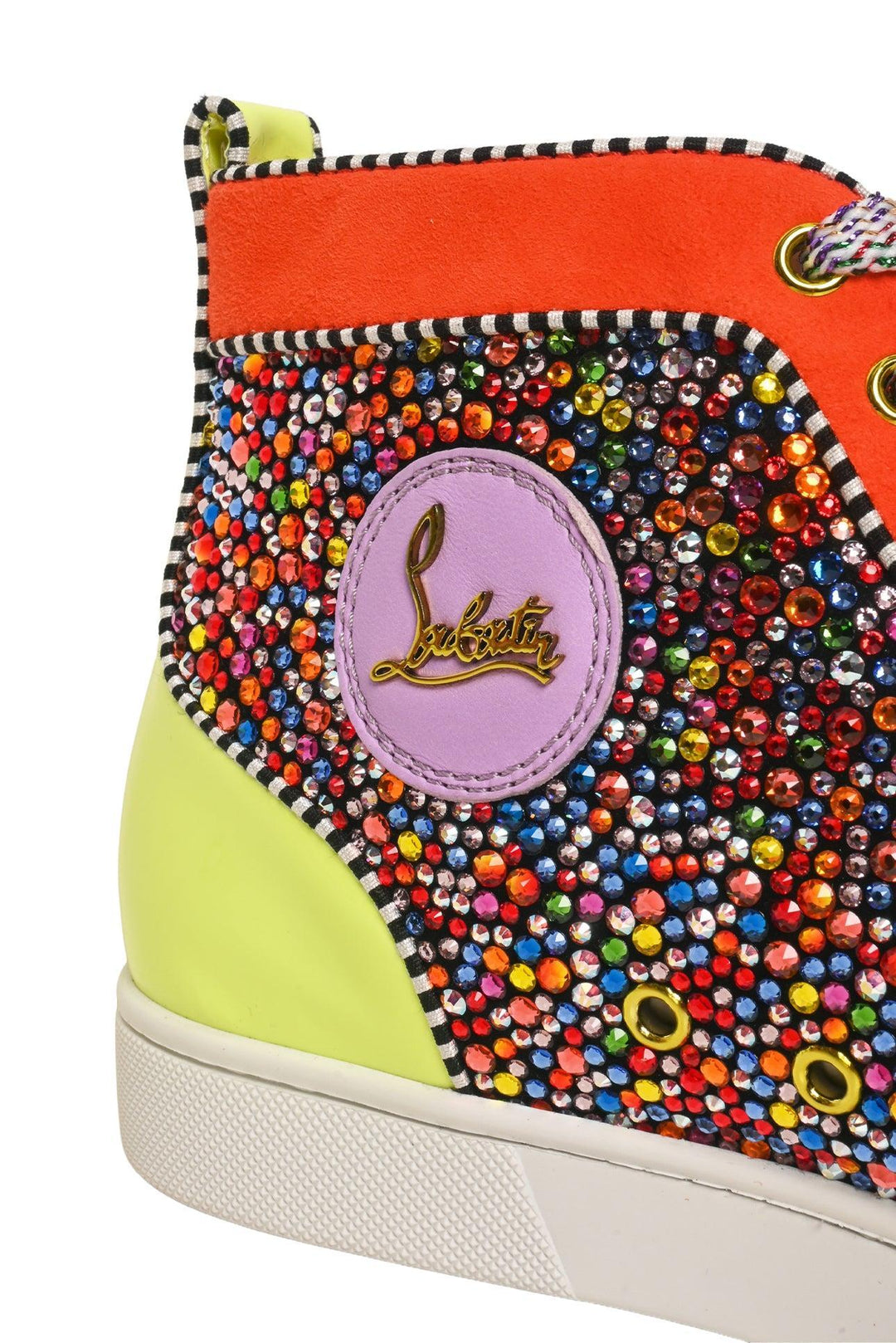 Christian Louboutin Size 41.5 Men's Crystal Embellished Orlato Sneakers