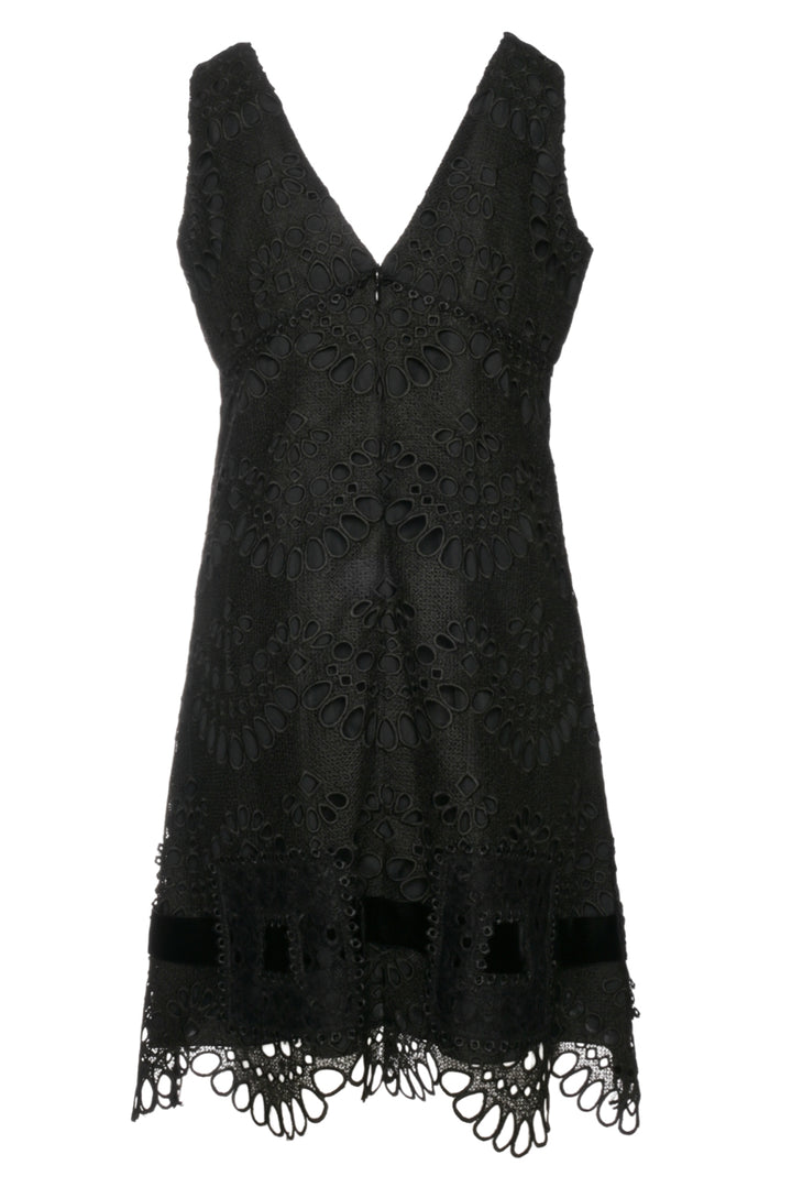 Anna Sui Size 6 Sleeveless Velvet Bow Dress