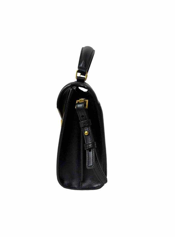 Saint Laurent Cassandra Mini Leopard Print Canvas w/Leather Purse