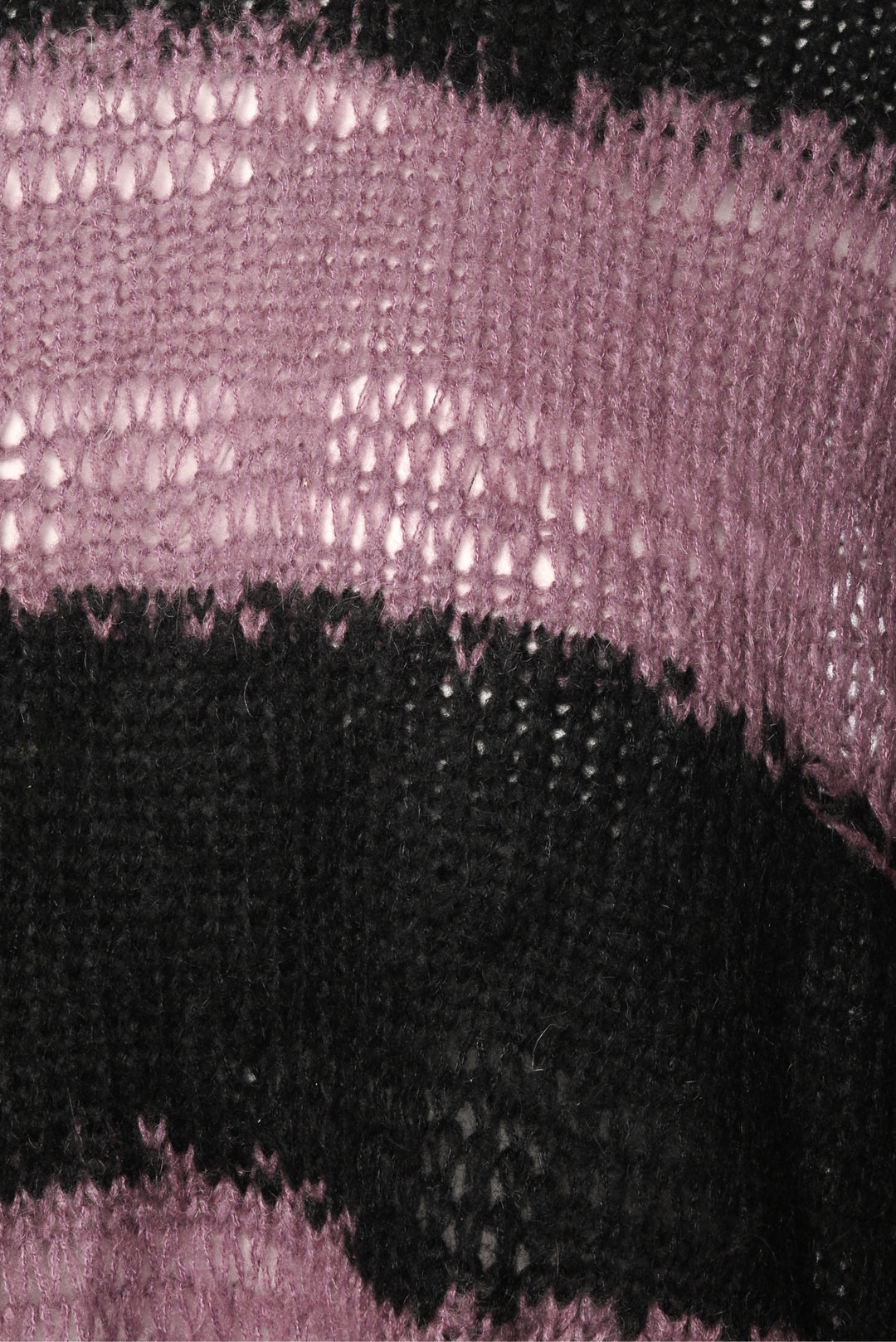 Acne Studios Size L Mohair Blend Striped Distressed Sweater