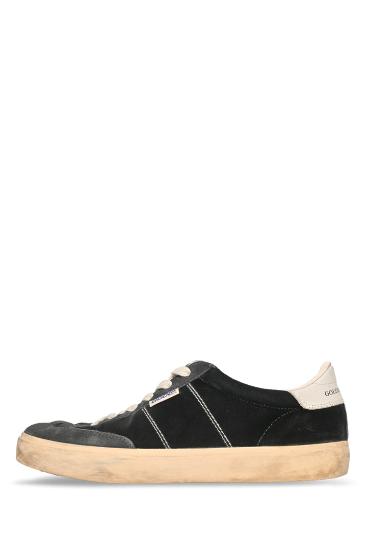 Golden Goose Size 39 Distressed Suede-Trimmed Velvet Soul Star Sneaker