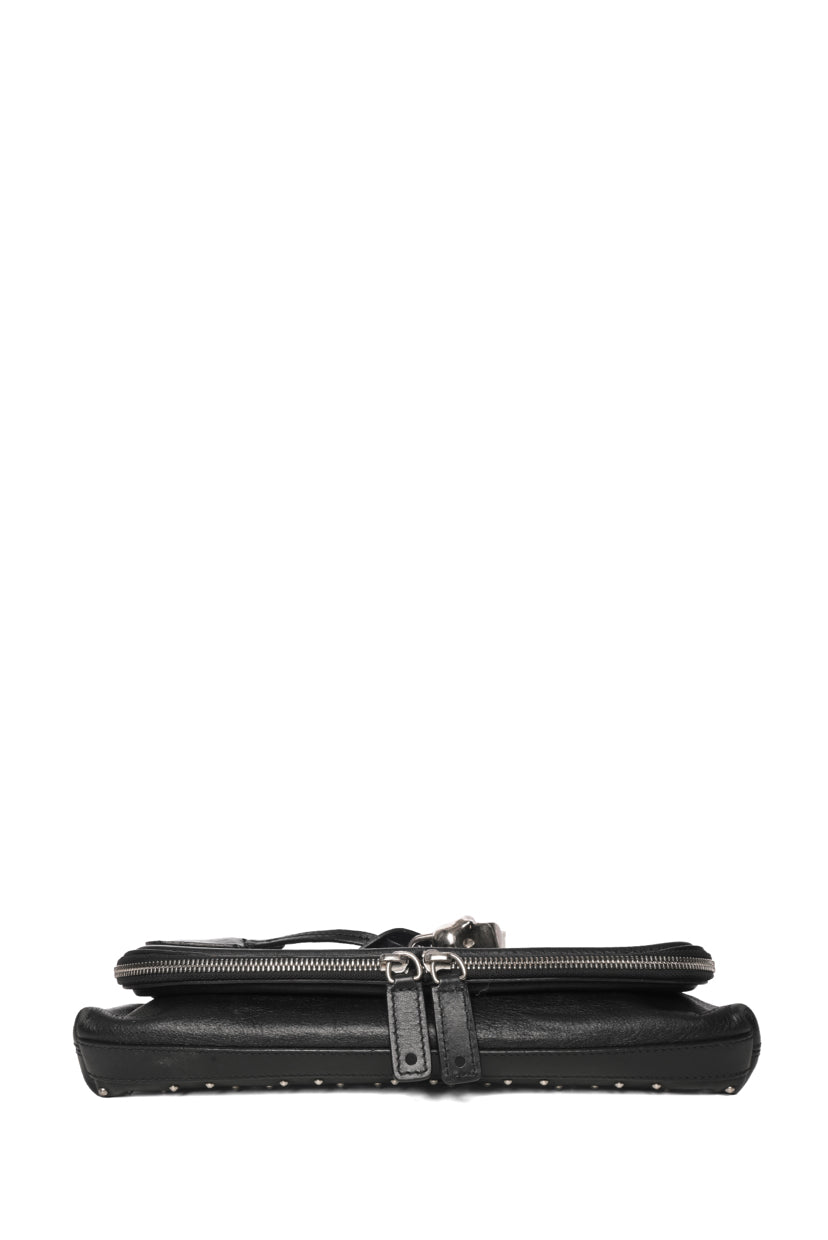 Alexander Mcqueen Studded Padlock Skull Clutch