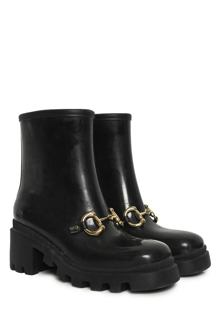 Gucci Size 38 Horsebit Accent Rubber Rain Boots