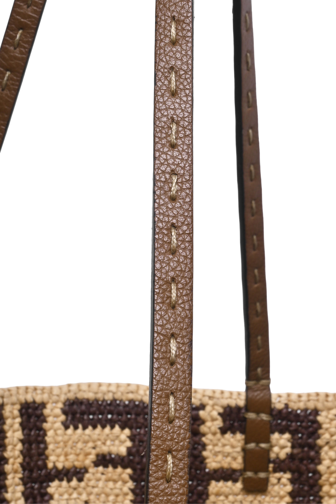 Fendi Large Roll FF Raffia Tote