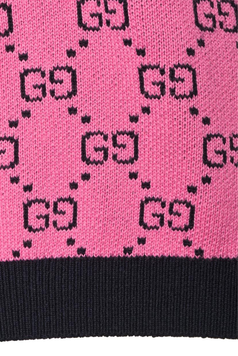 Gucci Size M Men's Oversized GG Short Sleeve Knit Sweater