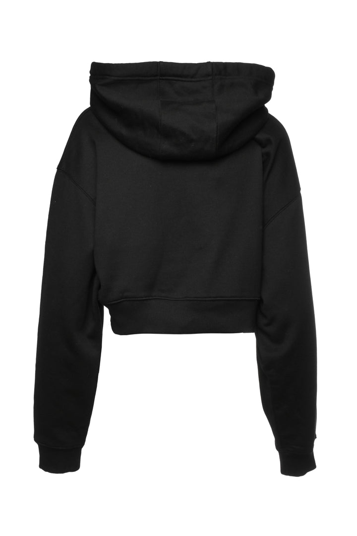 Alessandra Rich Size S Embellished Logo Cropped Sweatshirt