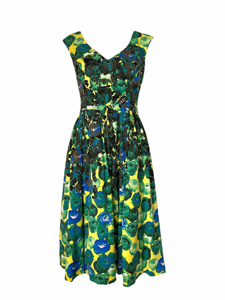Tracy Reese Size 4 Floral Cotton Blend Dress