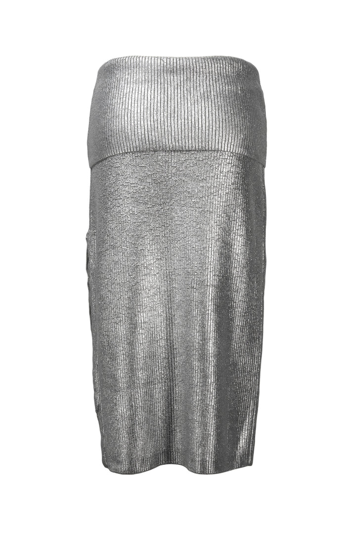 Diesel Size M M-Adhuette Silk Coated Knit Skirt