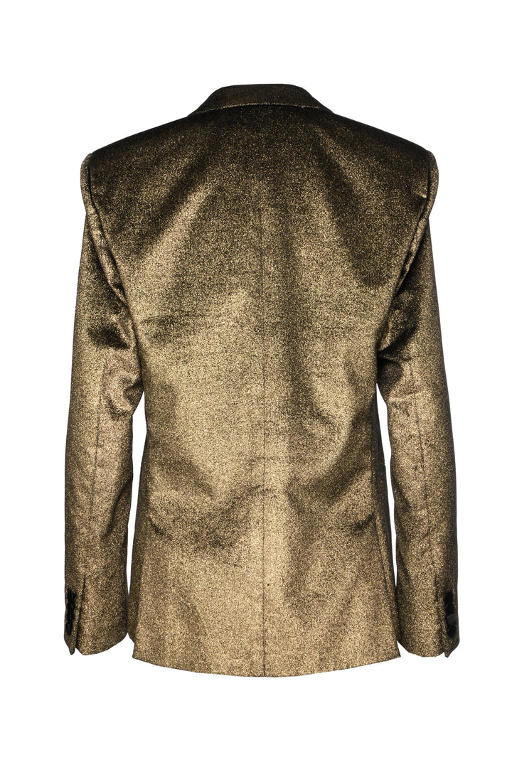 Saint Laurent Size 38 Men's 2018 Metallic Single-Breasted Crushed Velvet Blazer