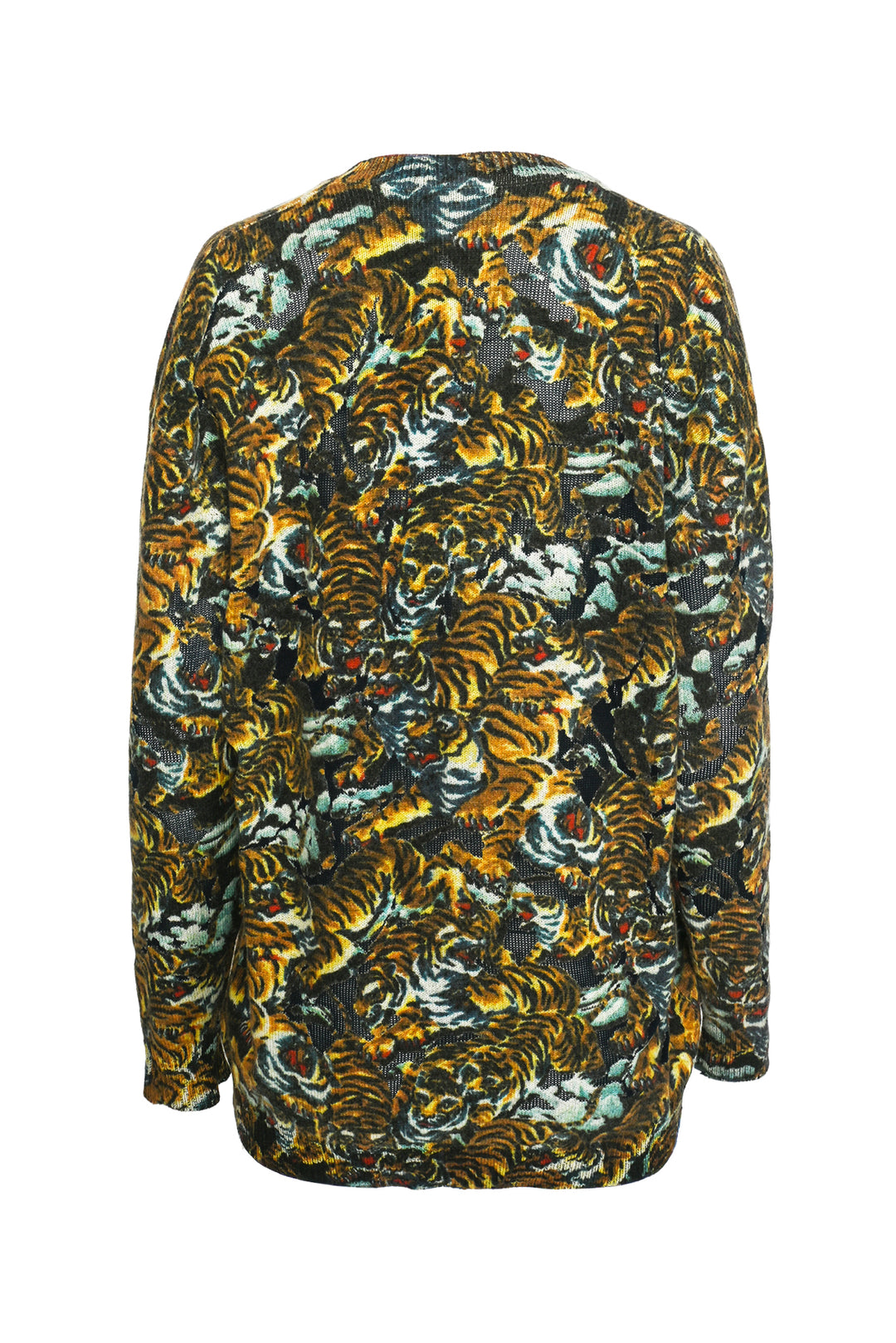 Kenzo Size M Flying Tiger V-Neck Pullover Sweater