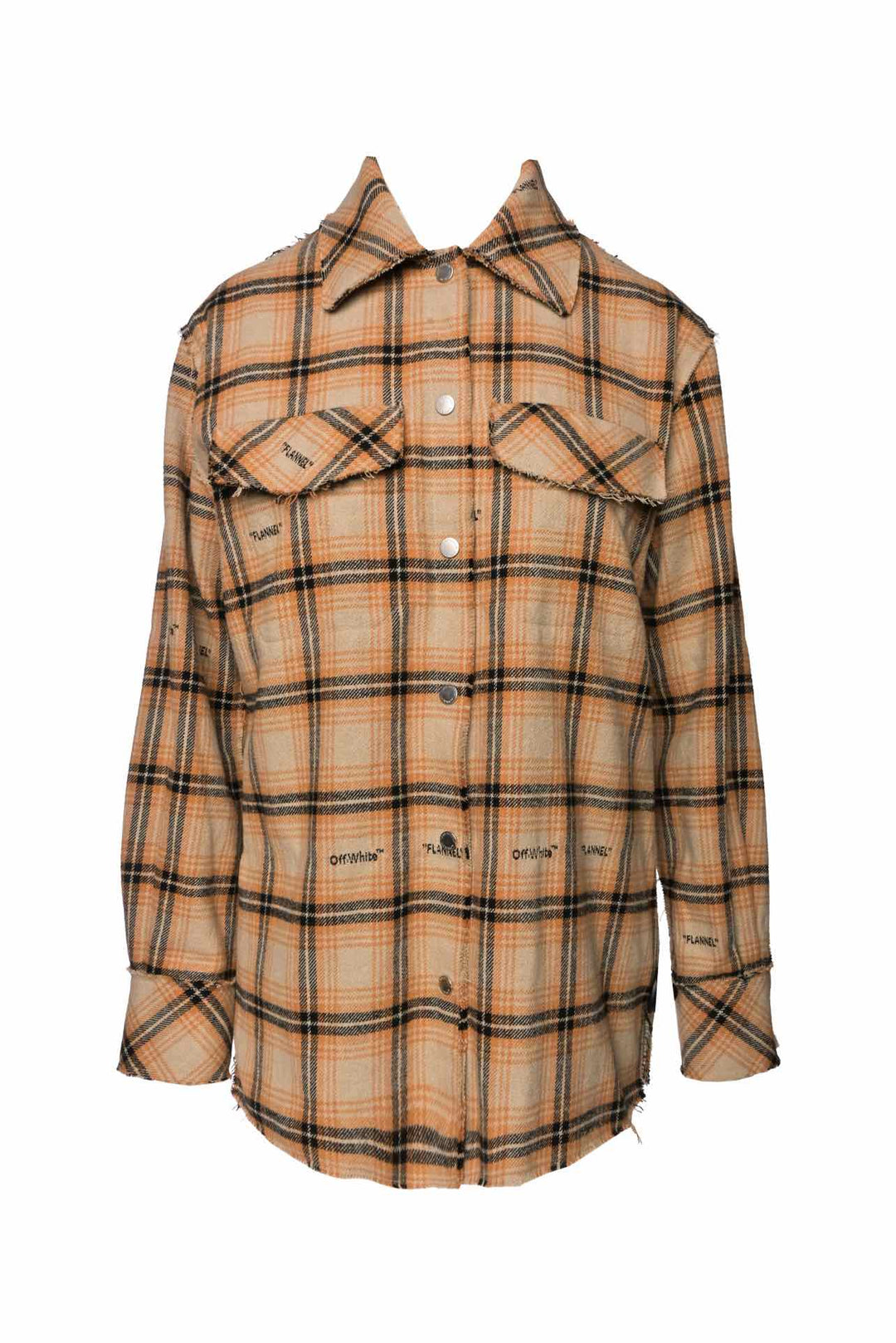 OFF-WHITE Size 40 Men's Check Print "Flannel" Shirt Long Sleeve