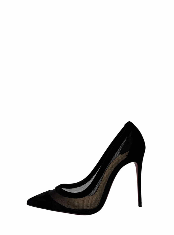 Christian Louboutin Size 35 Galativi 100 Mesh & Suede Pumps