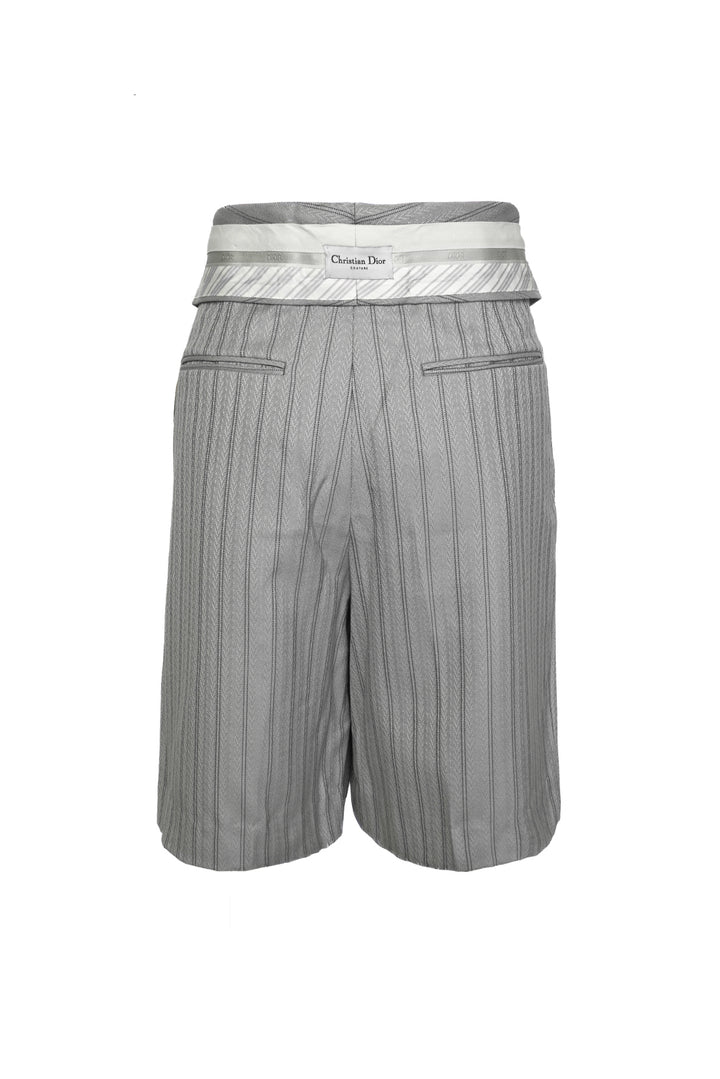 Dior Size 32 Men's Logo Striped Suit Shorts