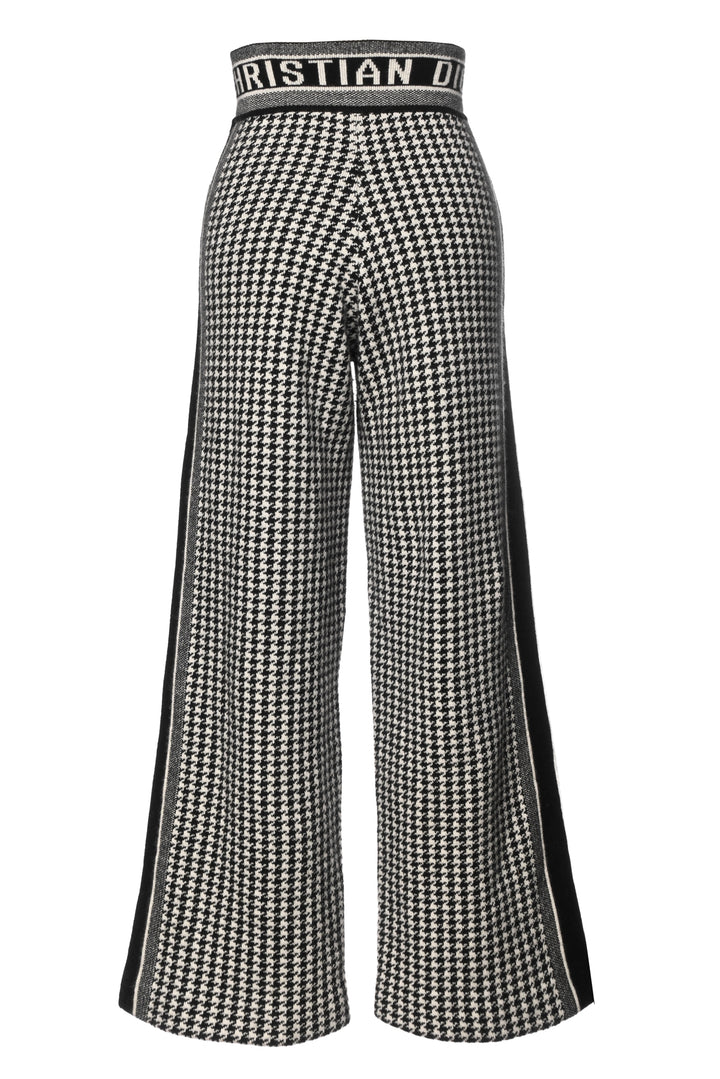 Dior Size 2 Houndstooth Cashmere Sweatpants