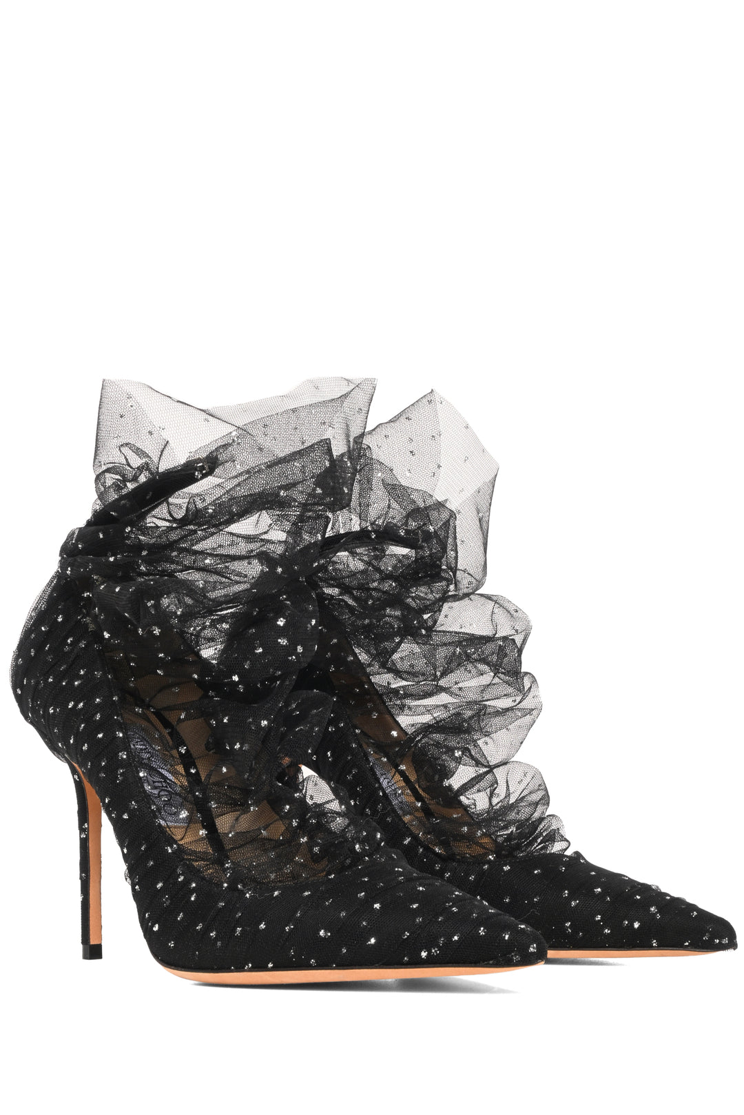 Jimmy Choo Size 40.5 Glitter Lavish Tulle Pumps