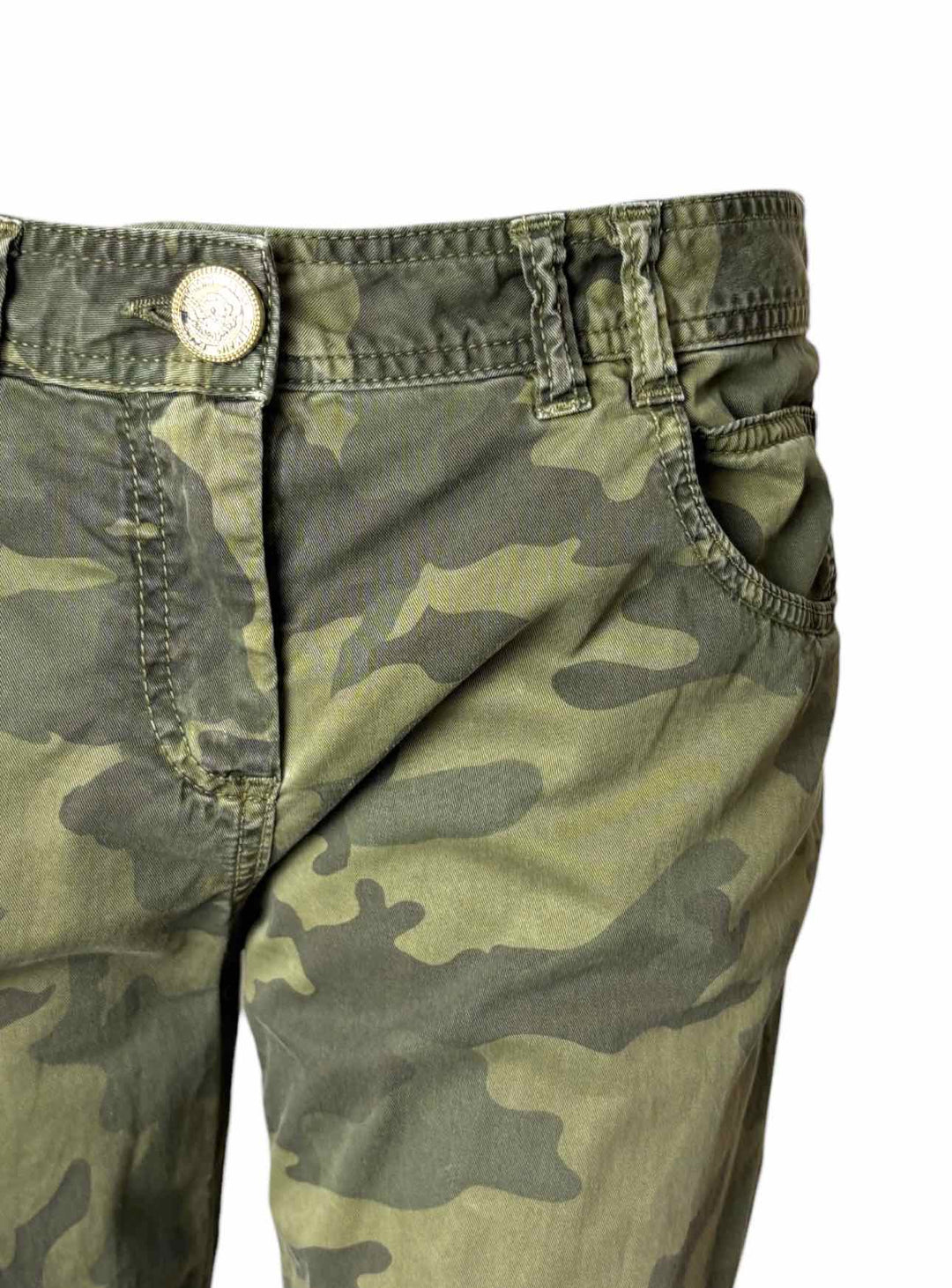 Balmain Size 40 Camouflage Cotton Pants