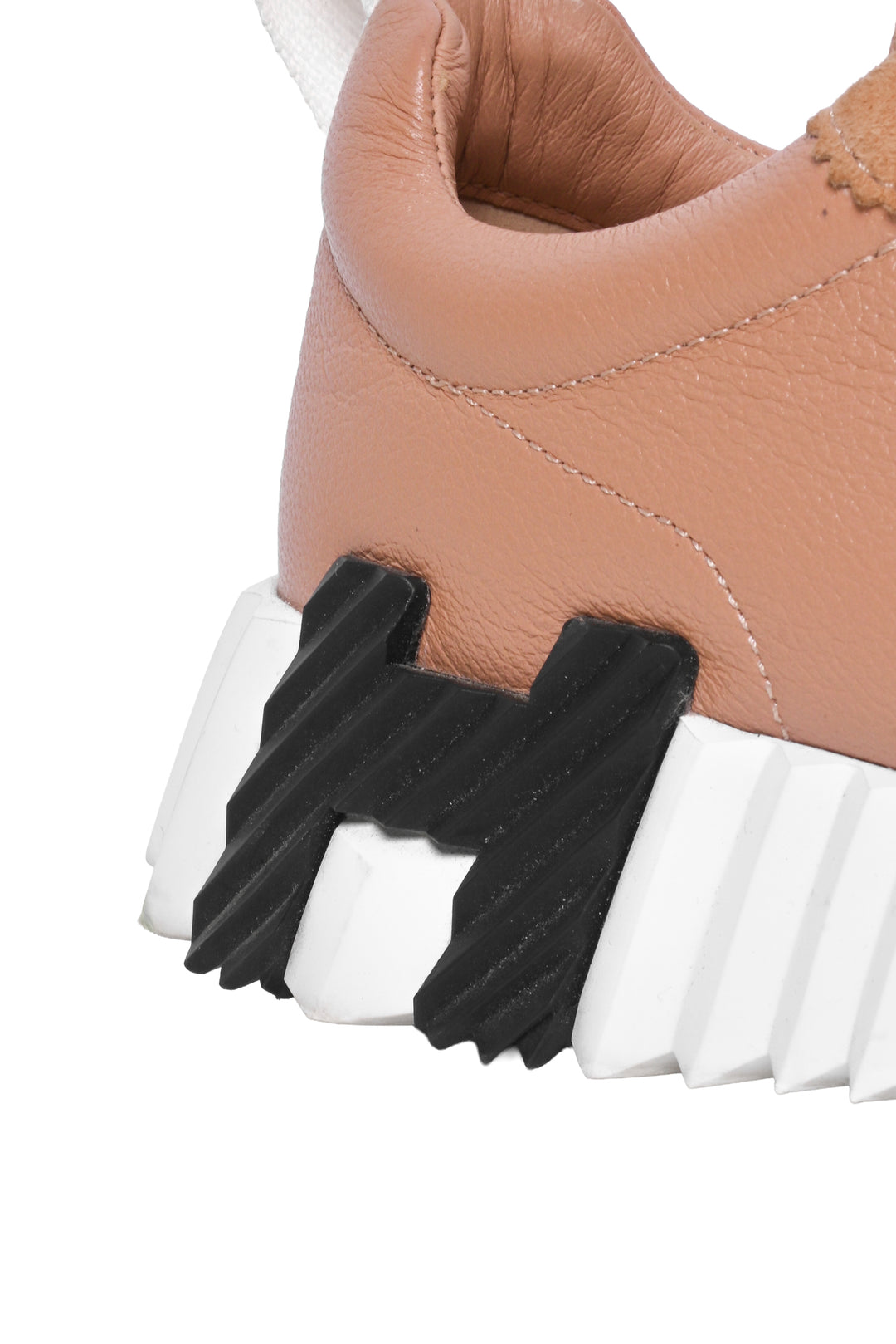 Hermes Size 38 Leather & Suede Bouncing Sneaker