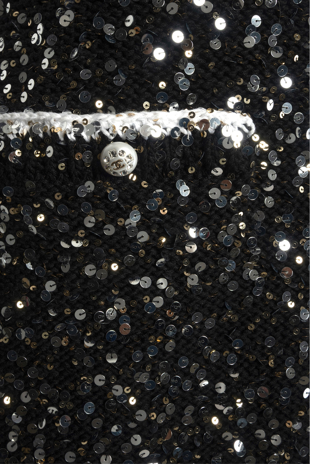 Chanel Size 36 Sequin Knit Mini Dress