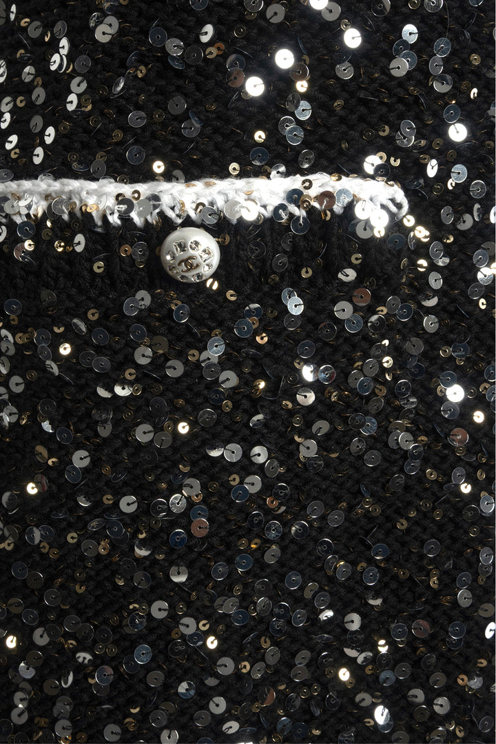 Chanel Size 36 Sequin Knit Mini Dress