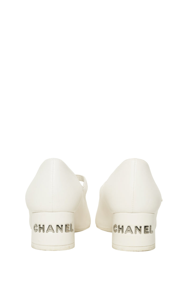 Chanel Size 35.5 Back Logo Mary Jane Pumps